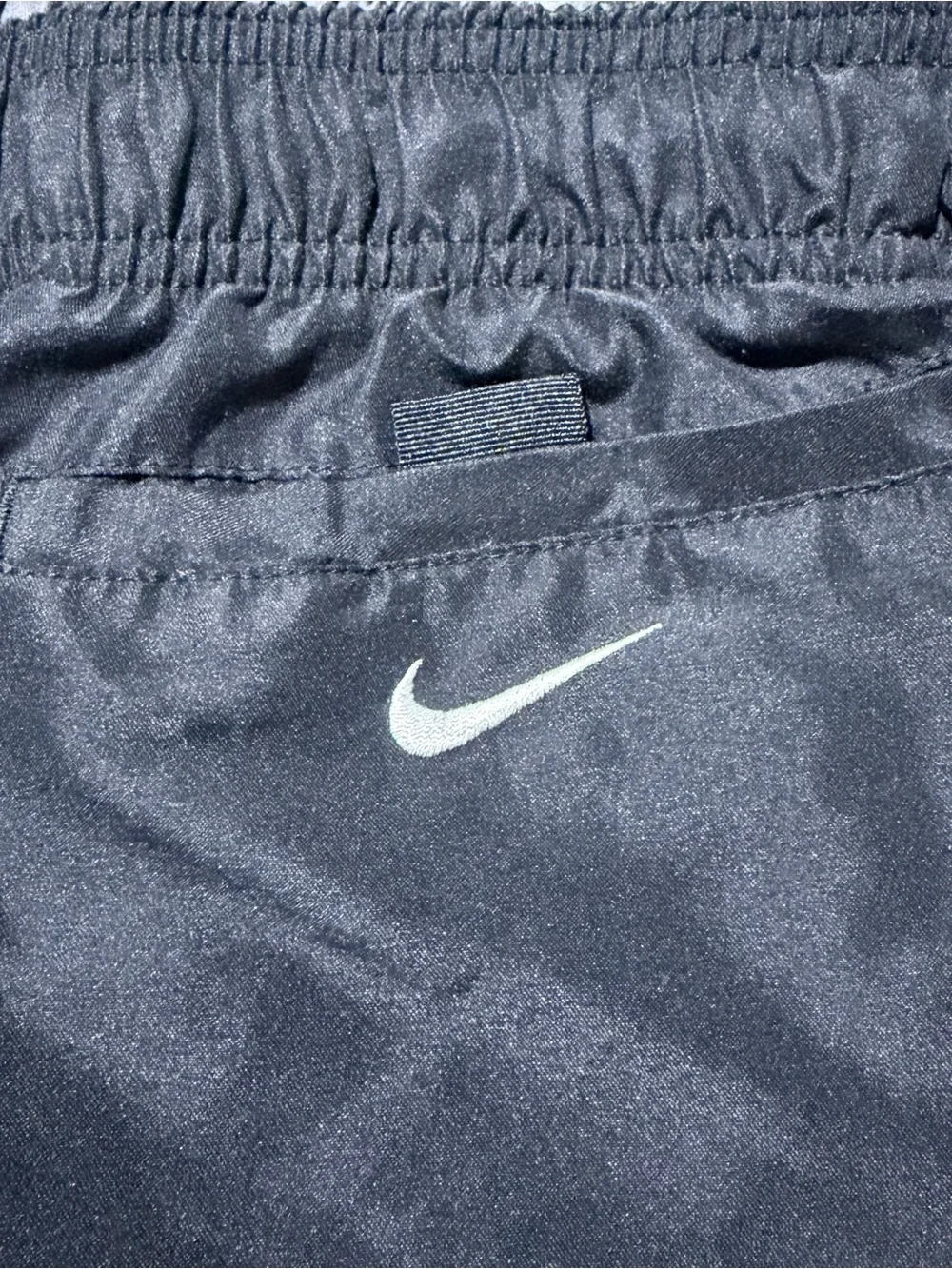 Nike Swim Men’s XL Black Logo Swim Trunks Lined Drawstring Shorts